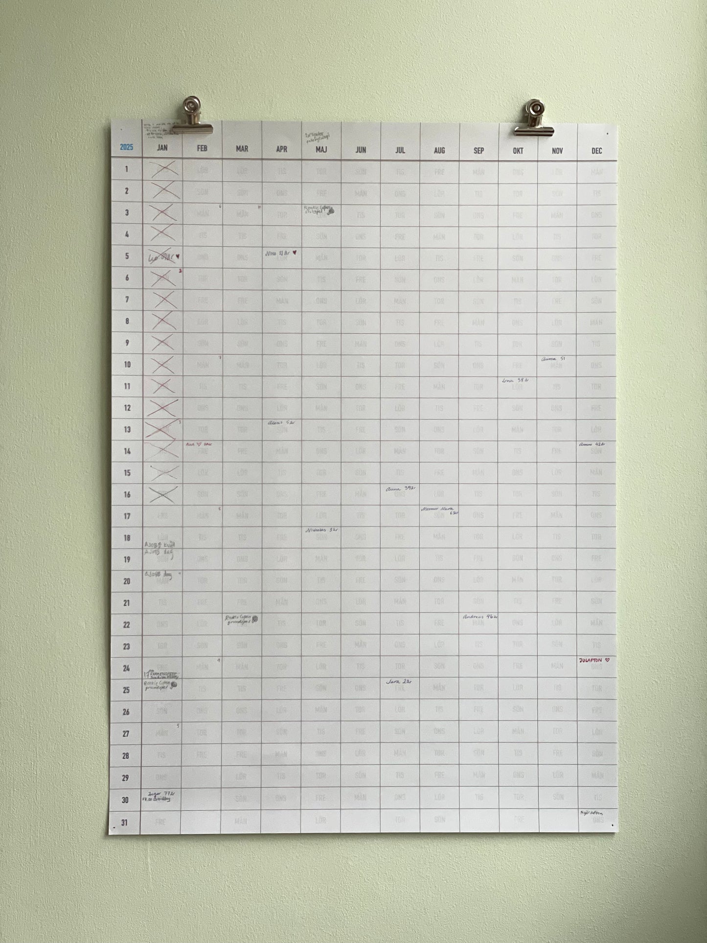 2025 - GRÅ 50x70 cm